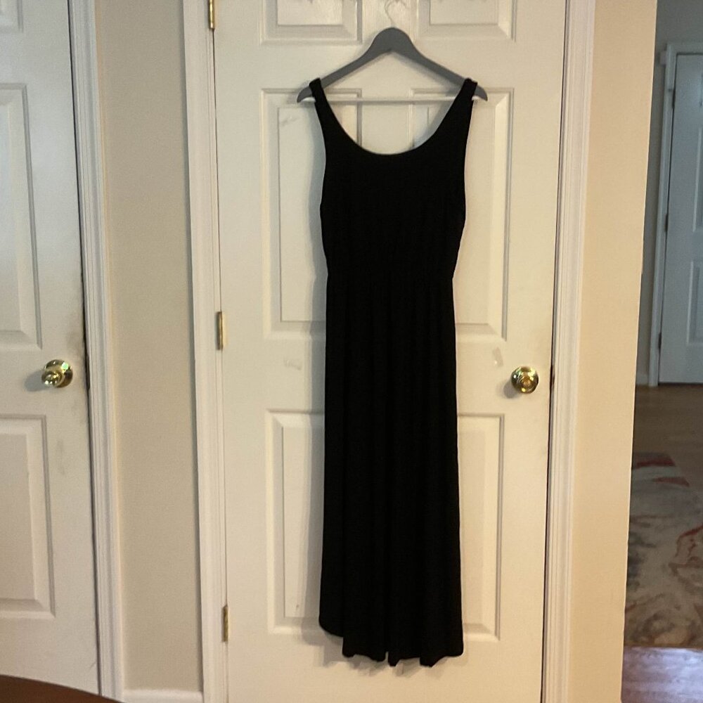 🖤 Felicity Soft Cotton High-Low Maxi Dress - Black, Size L 🖤